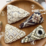 （P1）インド刺繍リボンパッチンピン
