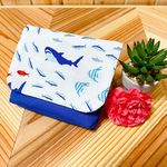 ＊再販②＊🦈サメ（上むき）🦈クリップ付🐟　水族館　魚　海　移動ポケット　受注生産
