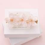 桜咲く　3輪タイプ　ヘアクリップ　ソメイヨシノ色