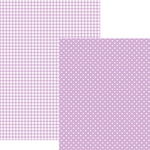 再販デザインペーパー　パープルチェック.ドット