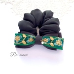 ＊＊chiffonシュシュ＊＊ブラック×インド刺繍リボン