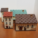 【dreamy-houseさん専用】幅広型の小物入れハウス2点　ペン立てハウス2点セット