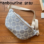 ミナペルホネン　tambourine gray +light yellow  ハンドメイドボディバッグ