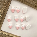 再入荷♡小さめ【5個セット】うさぎコーン⭐️デコパーツ♪キッズハンドメイド♡リボンのセンターや♡小物やアクセサリー作りにも♡5個セット