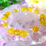 ★元気が出るイエローのブレス♪　１６ｃｍ☆