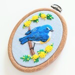 ルリビタキさんの刺繍フレーム