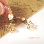 スワロ入りスターチャームノンホールピアス