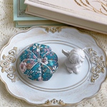 ピンクッション☆アンティークフラワー柄☆針山