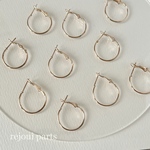 【8個】20mm フープピアス　ゴールド　