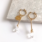 【EIMI】ゴールドフープ×クリアスティック【チタンピアス★イヤリング】˚✧⁎⁺˳✧༚
