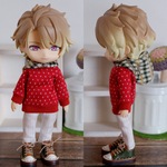 いちごパーカー2とパンツセット（ねんどろいどどーるオビツ11オビツ11共有サイズ）