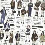 女の子イラストシールシート 4 <S377>