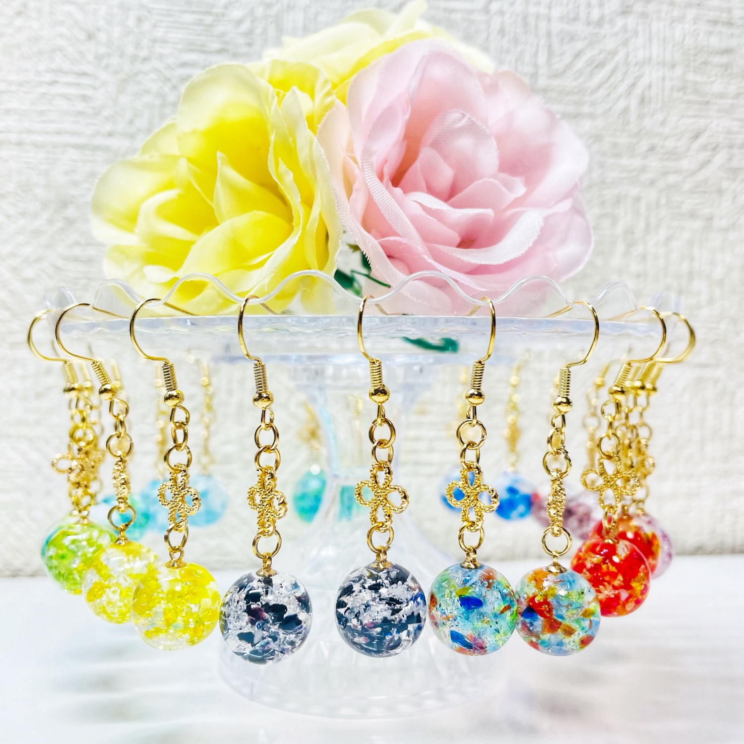 受注】☆琉球ガラス☆ぐでねこ☆チャーム キーホルダー レジン