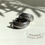 【 ハワイアンジュエリー 】 ワイド フープ ワンタッチ ピアス ( シルバー ) 12mm  / サージカルステンレス SUS 316L / つけっぱなし 錆びない アクセサリー