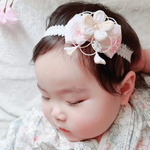 ベビー ヘアバンド クリップ つまみ細工 100日祝い 百日祝い お食い初め ひな祭り 753 七五三 和 ベビー袴 髪飾り 赤ちゃん ベージュ ピンク 白