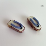No.345  1:6サイズドール用草履　えんじ金