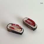 No.346  1/6サイズドール用草履　黒金