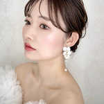 ME151  花 大ぶり フラワー　結婚式イヤリング 　ウェディングアクセサリー　ブライダルイヤリング　ゴールド　ウェディングイヤリング ピアス 　前撮り　和装