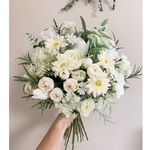 〈レンタルブーケ〉スプリングホワイト*ブートニア付き