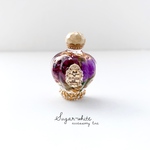 antique perfume  no.01 ✵  ドライフラワーを閉じ込めた香水瓶型の帯留め 《 薔薇 × スターチス 》和装 着物 帯留 香水瓶 水中花 花手水 ドライフラワー