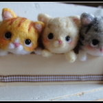 ＊3匹のねこちゃん　置物＊