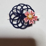 曼荼羅ヘアクリップ(薄紫)