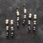 【受注制作】ツイン淡水パールグラデーションピアス