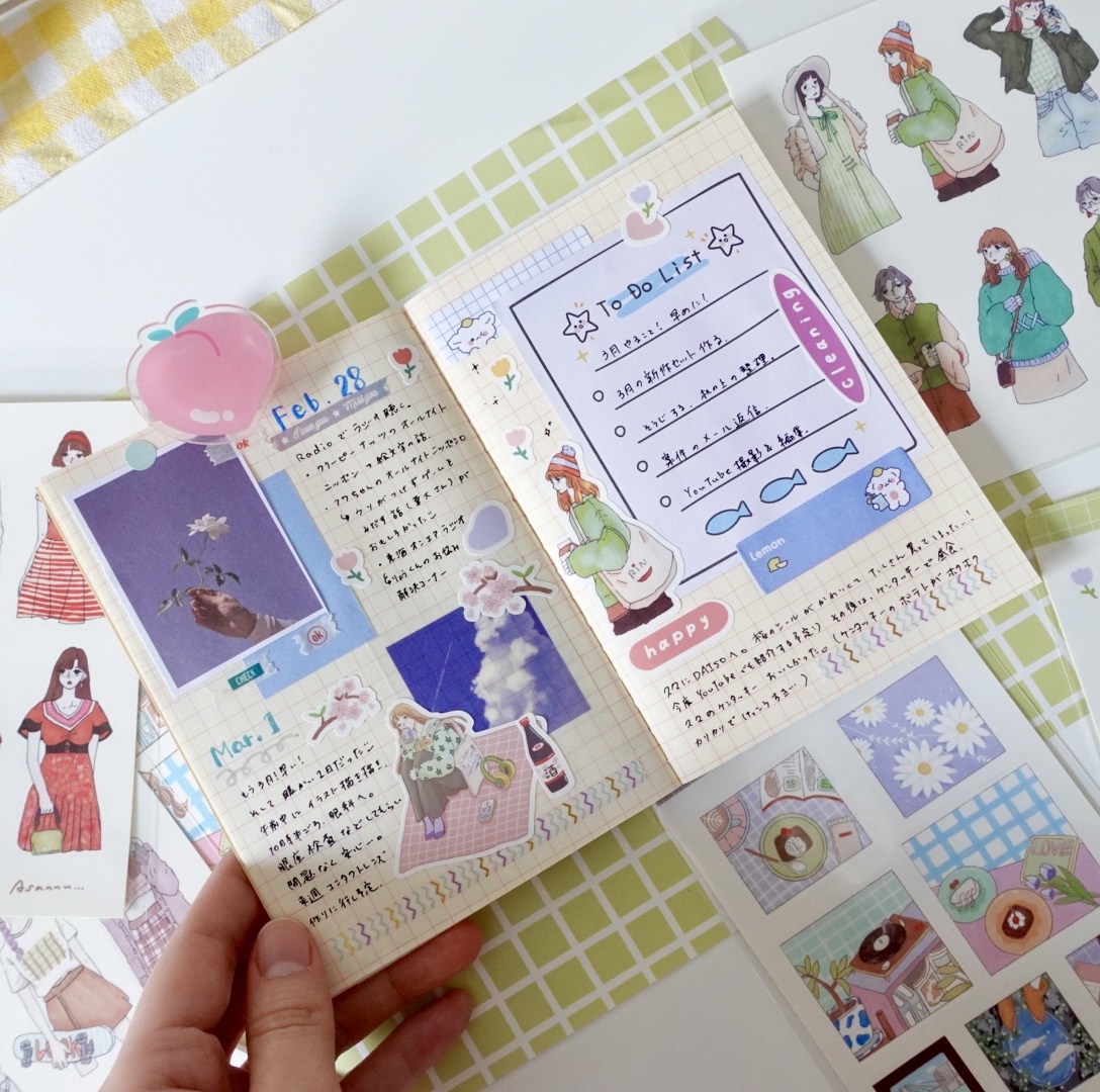 お裾分けシールセット（no.6）Sticker Set - Asannu Shop