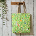 お花畑＆インコちゃんのA4(横)トートバッグ