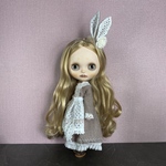 86  モカウサギワンピースセット　ブライスアウトフィット
