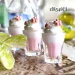 99＊ちょこっと春のクリームソーダ＊　ミニチュア　ドリンク　スイーツ　シルバニアファミリー　ドールハウス