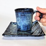 幻想的な青白いコーヒーカップ＆ソーサー【父の日】