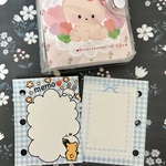 《送料込み》ミニバインダー用メモ❤︎両面印刷　上質紙30枚入blue