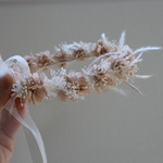 　ベビー  キッズ 大人花かんむり (シャンパン) ニューボーンフォト　マンスリーフォト　大人花冠 (ウエディング)　