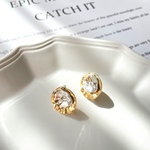  カン付き サージカルステンレス ピアス❣️シルバー×ゴールド★2個
