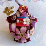 夜桜🌸着物ストラップ👘①