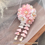 コロンと可愛い桜ヘアクリップ🌸受注製作🌸桜の髪飾り　ヘアクリップ　桜　ピンク色