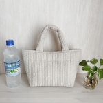 ミルクティー色のヌビミニトートバッグ