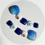 Lagoon Footネイルチップ Blue