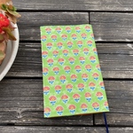 新書コミック用ブックカバー★フレンチサラサ☆小花★グリーン