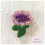 T様専用ページ ガクアジサイ　ビーズ刺繍ブローチ