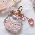 再販 桜色🌸猫ちゃんシェイカーキーホルダー  Cherry blossoms♡