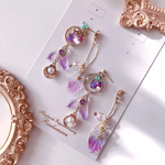 マーメイド 人魚姫の2wayピアス／イヤリング（パープル）