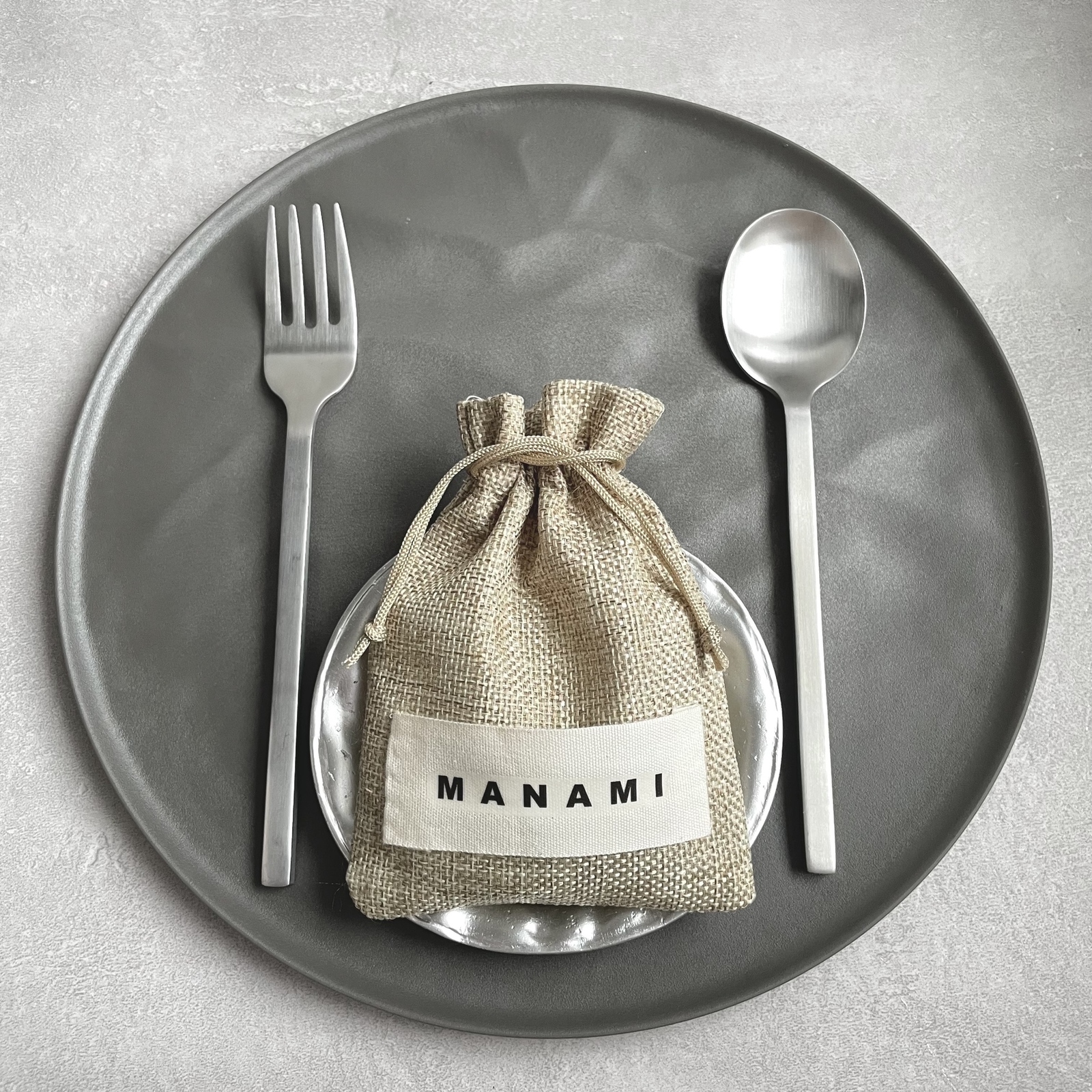 380円 巾着席札(名入れ)プチギフトにもなる - manuin paper