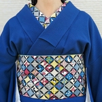 猫七宝・青のコルセット帯【セット販売】