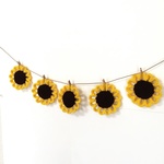 【受注製作】ひまわりコースターのガーランド🌻🌻🌻🌻🌻