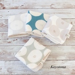 あんぱんドット ラメ付き＊大人ガーゼハンカチ トモタケ