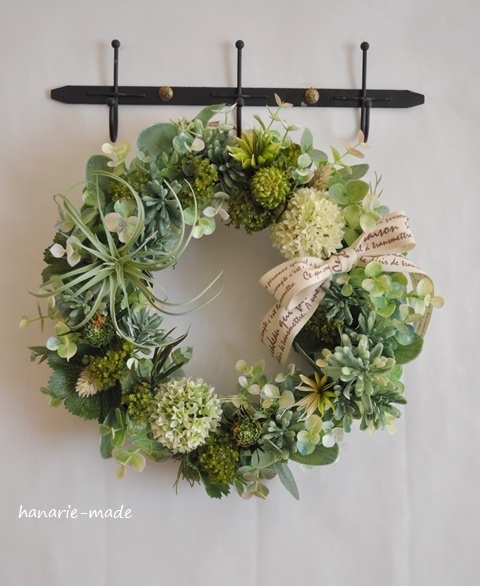 Jade green:エアプランツのwreath