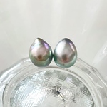 13mm B ドロップ バロックパール ルース こぼれる一粒ピアス