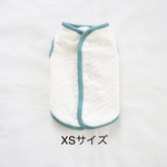 [犬服] XSサイズ 完成品 チワワ　　　　　　　　　　　刺繍柄レース生地 裏側スウェット リバーシブル パイピングベスト